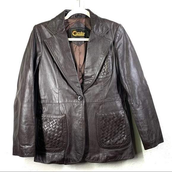 CONDOR‎ Field Intl. Vintage Chocolate Brown Leather Jacket - Picture 1 of 12